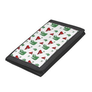 Letter A Alligator Baby Bodysuit. Cute Animal Alp Tri-fold Wallet