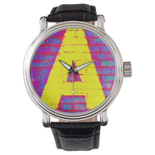 Letter A Alphabet Photography in Multi Colors Watch