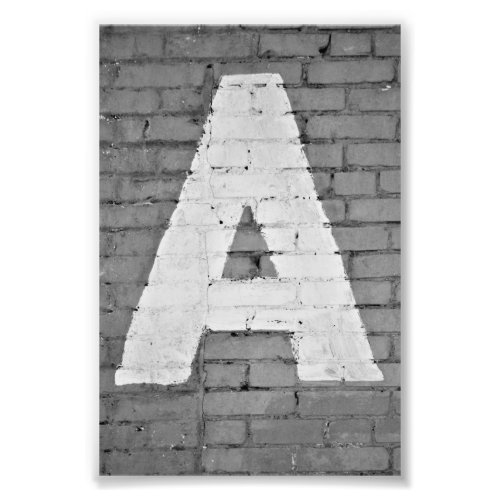 Letter A Alphabet Photography Photo Print