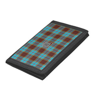 Letter A Anderson Tartan Monogram Accessories Trifold Wallet
