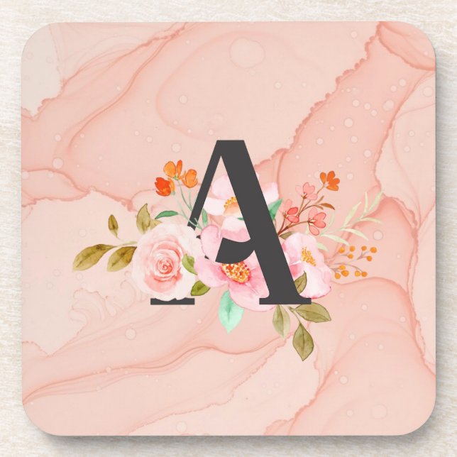 Letter A Beverage Coaster (Front)
