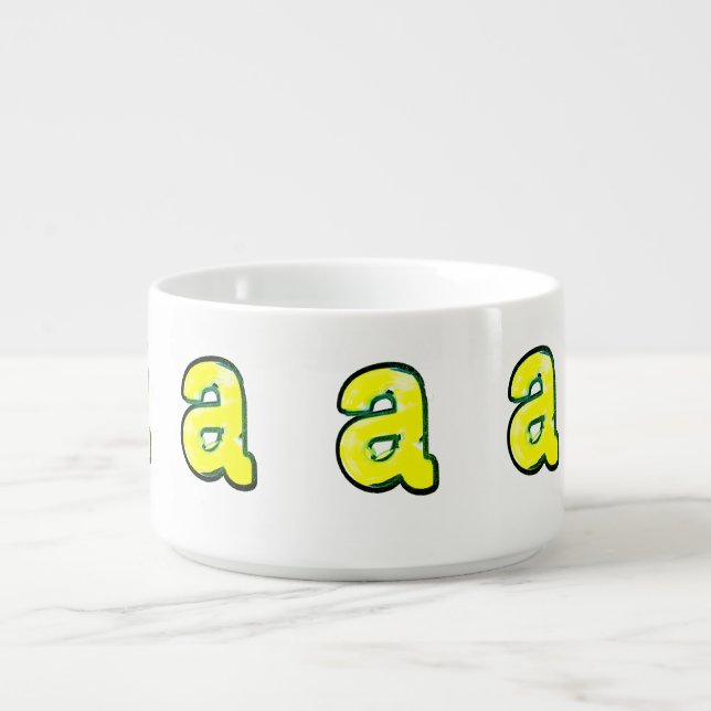 Letter  "a" bowl (Center)
