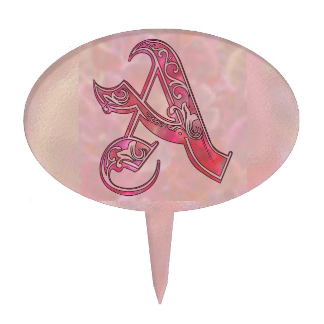 Letter A Cake Topper (Front)