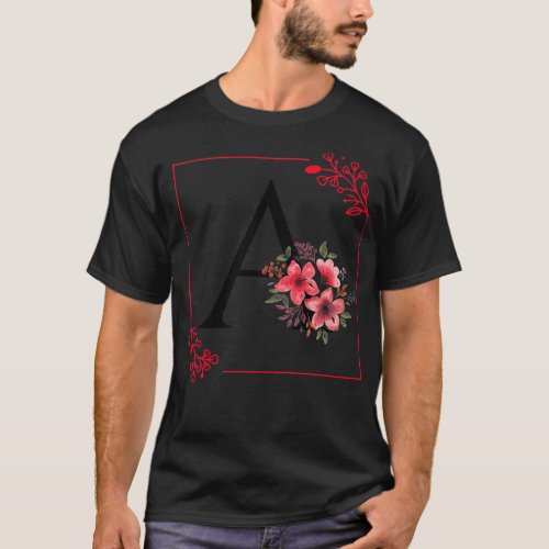 Letter A Calligraphy T_Shirt