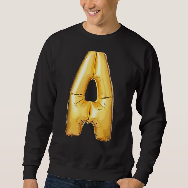 Letter A Capital Alphabet Camouflage Initial 1 Sweatshirt (Front)