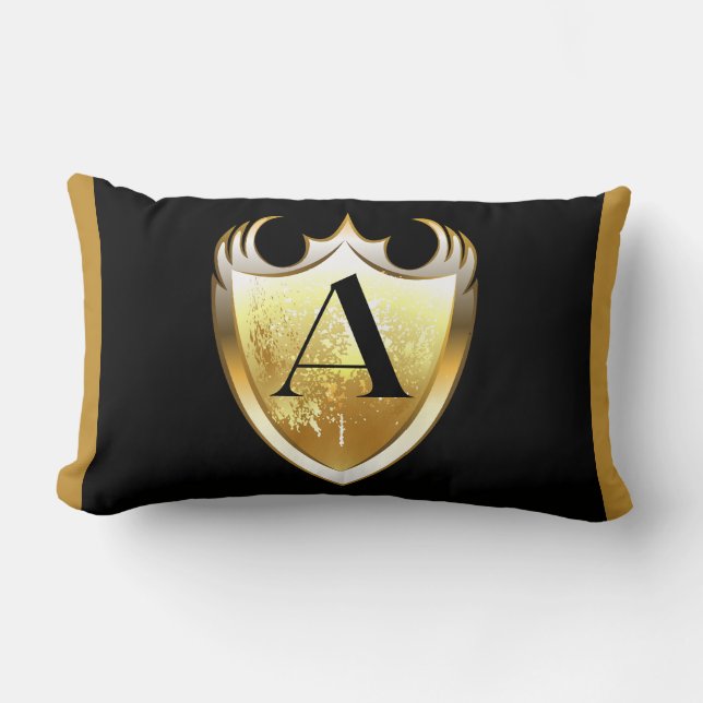 Letter A Capital Alphabet Lumbar Pillow (Front)