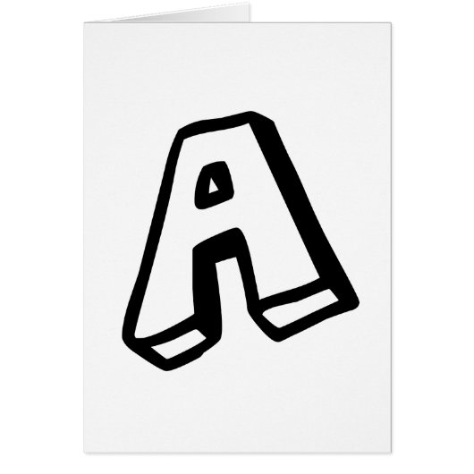 Letter "A" Cards (Front)
