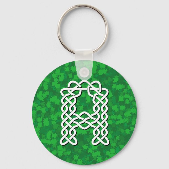 Letter A Celtic Knot Alphabet Keychain (Front)