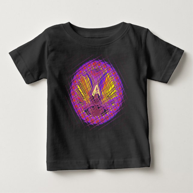 Letter A, Colorful logo text design Baby T-Shirt (Front)