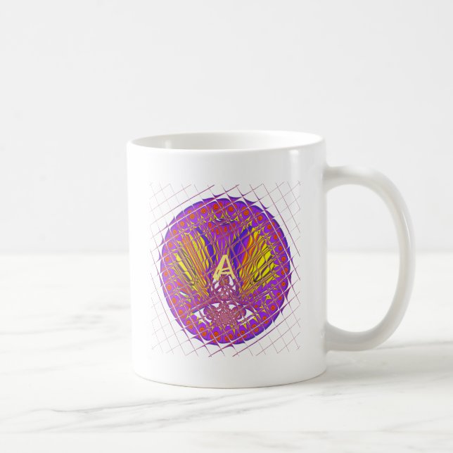 Letter A, Colorful logo text design Coffee Mug (Right)