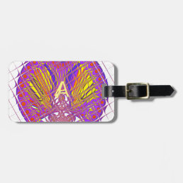 Letter A, Colorful logo text design Luggage Tag