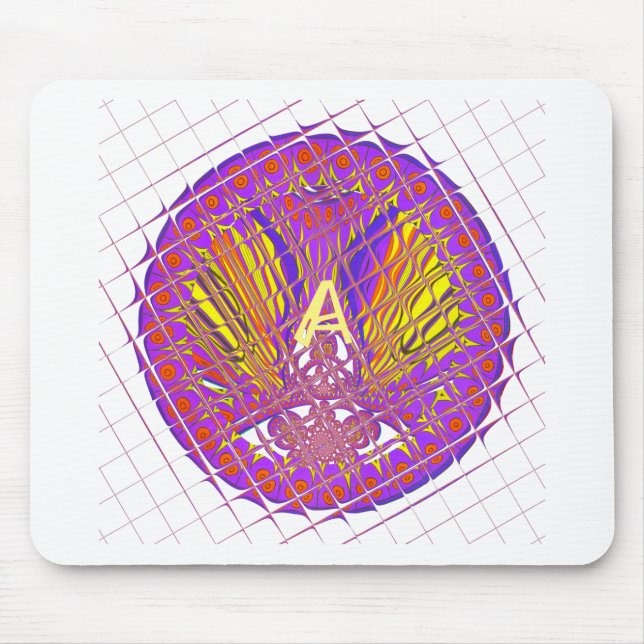Letter A, Colorful logo text design Mouse Pad (Front)