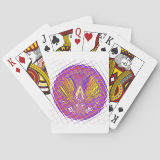 Letter A, Colorful logo text design Poker Cards