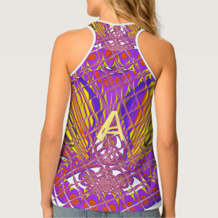 Letter A, Colorful logo text design Tank Top