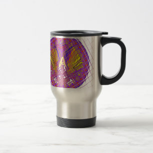 Letter A, Colorful logo text design Travel Mug