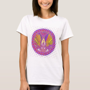 Letter A Colorful Logo Text Radiant Initial Art T-Shirt