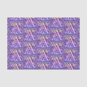 Letter A Colorful Vintage First Letter Gradient Tissue Paper