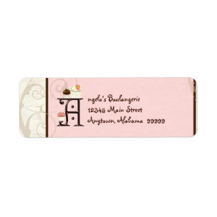 Letter A  Cupcake Business Address Mailing Labels