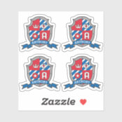 Letter S Custom Name Samuel Wolf Dog Knights Crest Sticker Zazzle Com