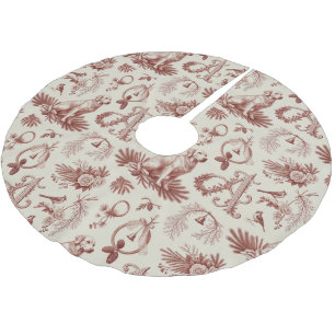 Letter A Dog Christmas Tree Skirt Holiday