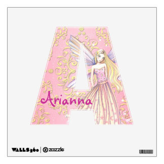 Letter A Fairy Name Wall Decal For Girls Room