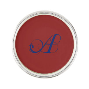 Letter A flourish Lapel Pin