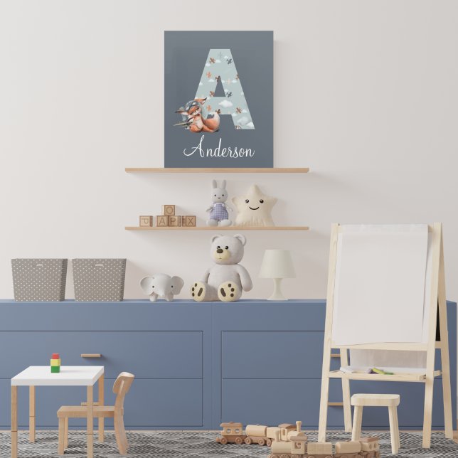 Letter A Fox Pilot Acrylic Art (Creator Uploaded)