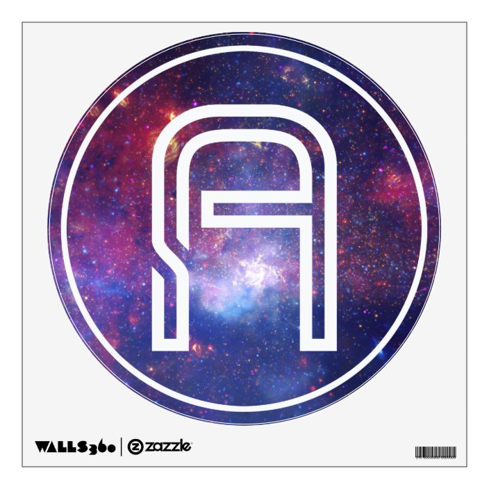 Letter A Galaxy Monogram Wall Sticker Zazzle Com