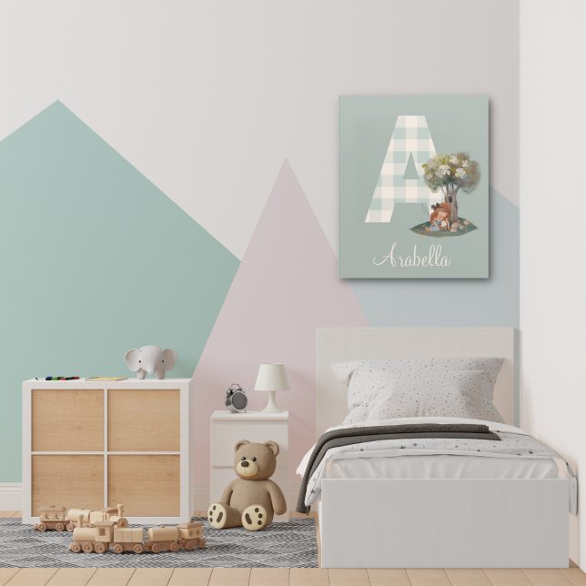 Letter A Girl Fishing Acrylic Art  (Creator Uploaded)