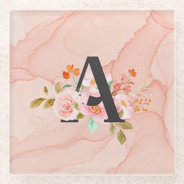 Letter A Glass Coaster (Front)