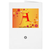 Letter A Greeting Card (Back)
