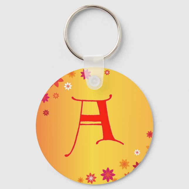 Letter A Keychain (Front)