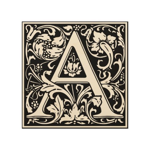 Letter A Medieval Monogram Art Nouveau