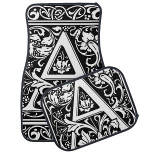 Letter A Medieval Monogram Art Nouveau Car Mat