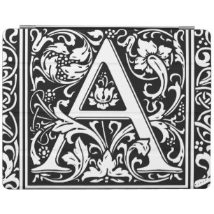 Letter A Medieval Monogram Art Nouveau iPad Smart Cover