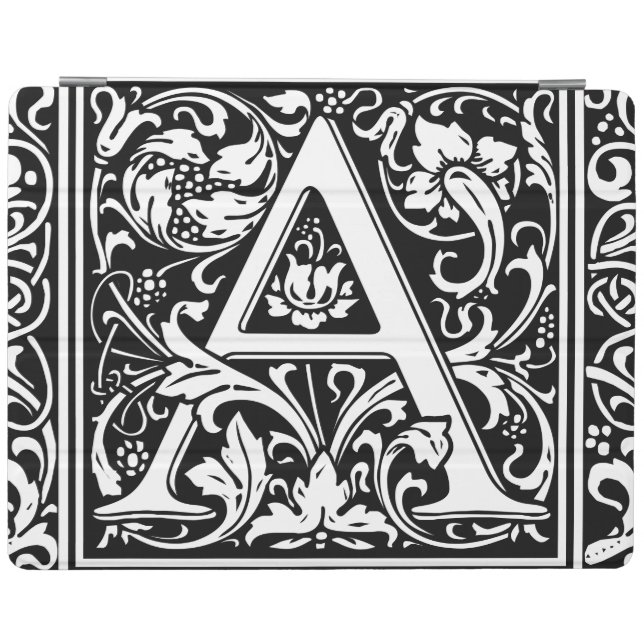 Letter A Medieval Monogram Art Nouveau iPad Smart Cover (Horizontal)