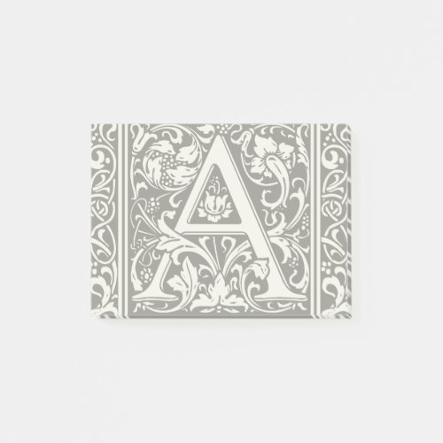 Letter A Medieval Monogram Art Nouveau Post_it Notes