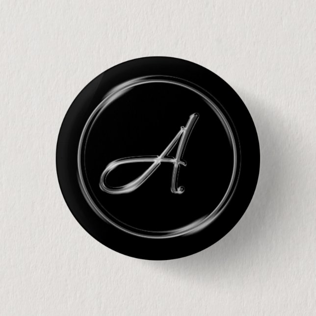 "Letter A" Monogram Button (Front)