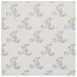 Letter A monogram decorative text custom fabric