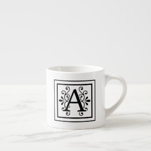 Letter A Monogram Espresso Mug