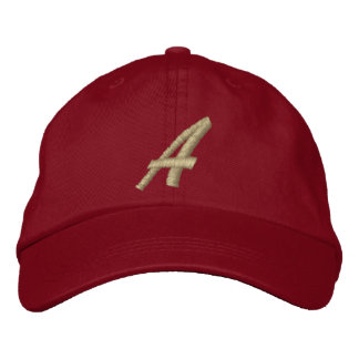 Letter A Monogram Initial Embroidered Baseball Hat