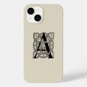 Letter A Monogram Vintage Celtic Knot Print Case-Mate iPhone 14 Case