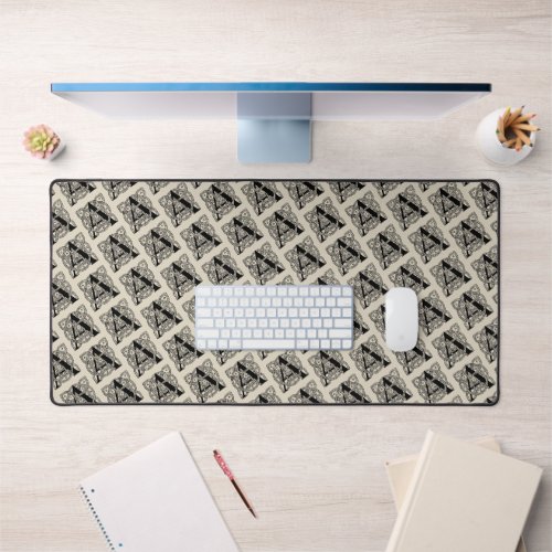 Letter A Monogram Vintage Celtic Knot Print