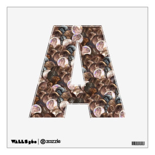Letter A - One Cent Penny Spread Background Wall Decal