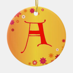 Letter A Ornament