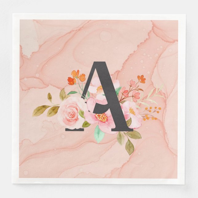 Letter A Paper Dinner Napkins (Front)