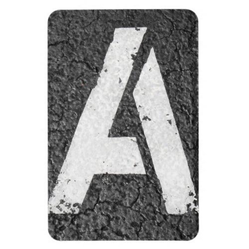Letter A Parking Lot Alphabet Photography Magnet
