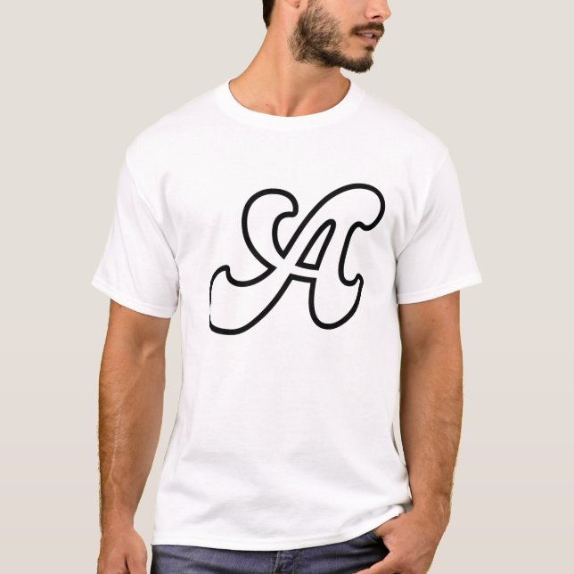 Letter A - Personalized Initial Design T-Shirt (Front)