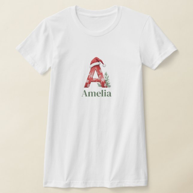 Letter A Personalized T-Shirt (Laydown)