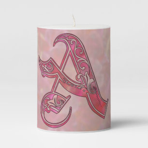 Letter A Pillar Candle